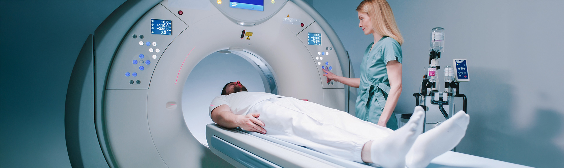 person getting ct scan