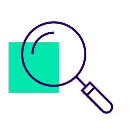 magnify icon green shape