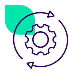 gear icon green shape