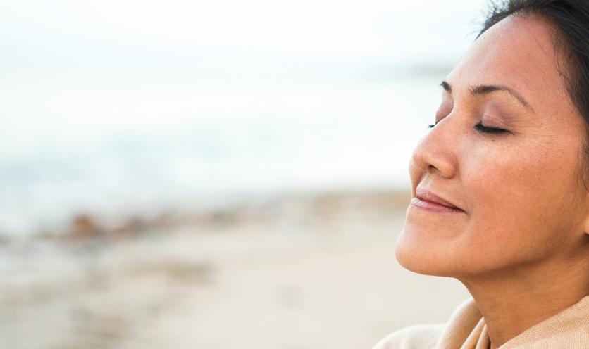 Woman meditating