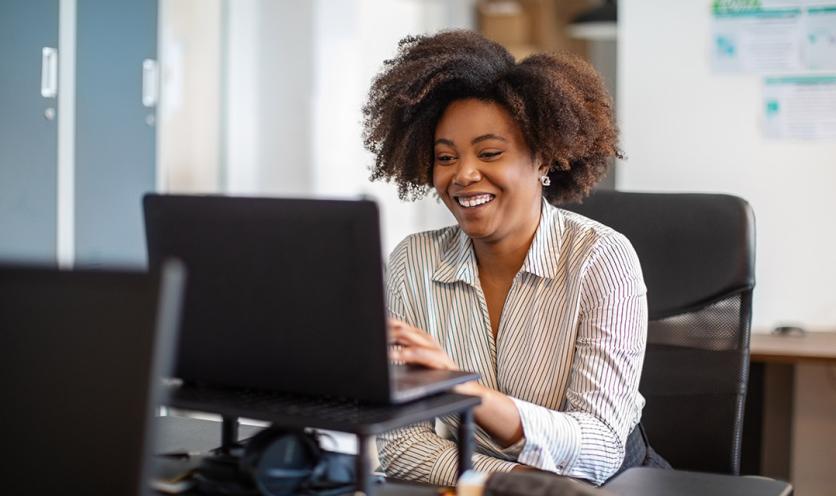 woman working at computer